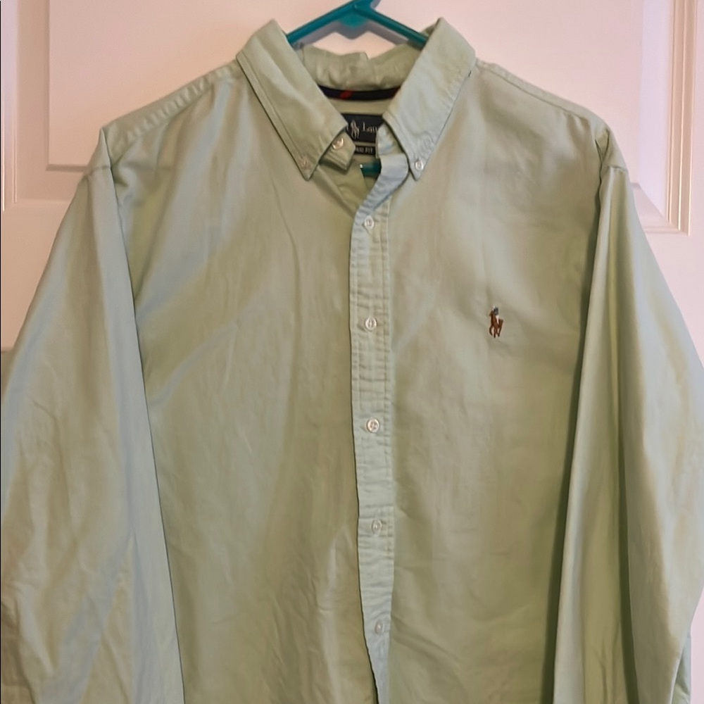 Ralph Lauren Green Classic Fit Oxford Shirt